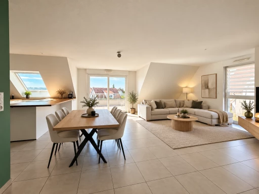 Appartement 3 pièces en attique   80,23 m2 habitables   96,57 m2 au sol